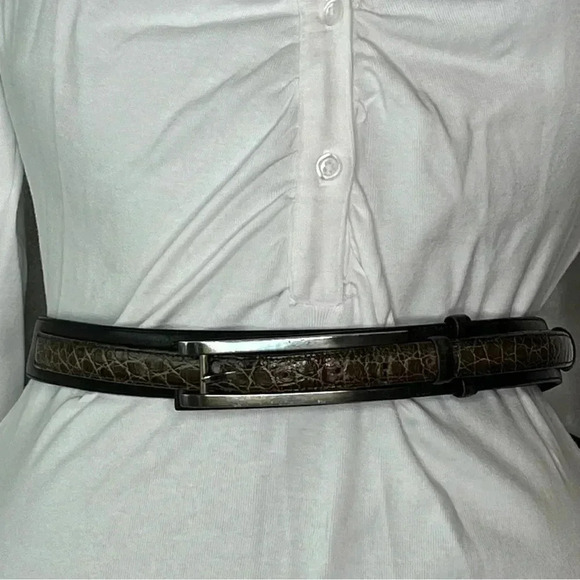 Jeweler Matthew Feldman Timeless Vintage Thin Leather Designer Belt Buckle Art - Picture 2 of 15